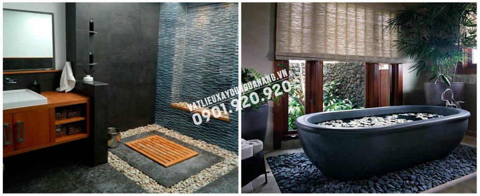 Ý tưởng sử dụng sỏi trang trí nhà tắm