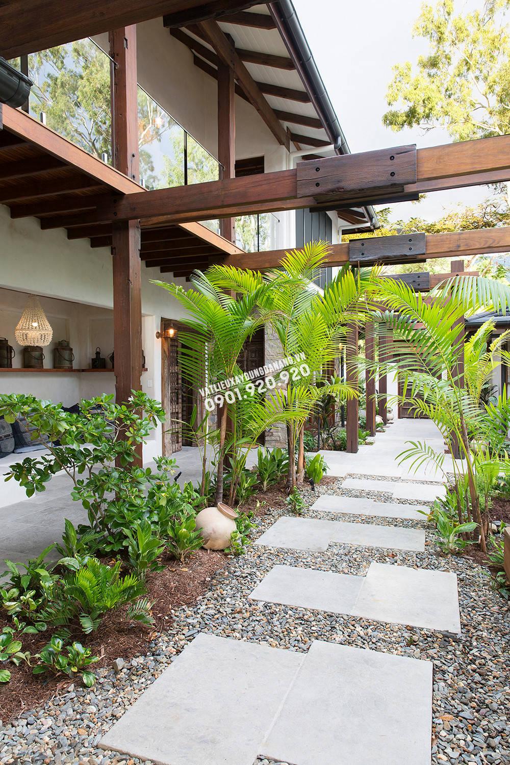Lối đi sân vườn Homestay đẹp