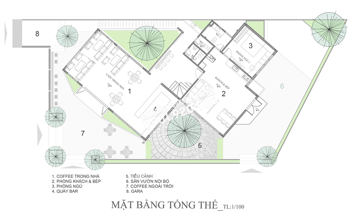 QUÁN CÀ PHÊ KẾT HỢP NHÀ Ở ĐÀ NẴNG ẤN TƯỢNG BỞI NGHỆ THUẬT XẾP GẠCH TUYỆT TÁC