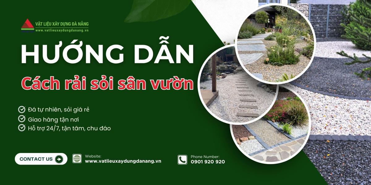 Cách rải sỏi sân vườn