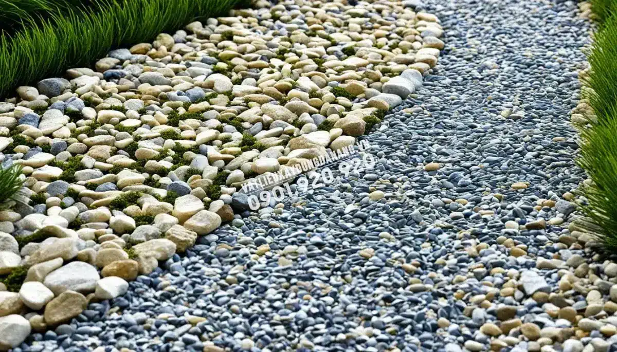 Lối đi sân vườn sỏi độc đáo Lối đi sân vườn sỏi độc đáo